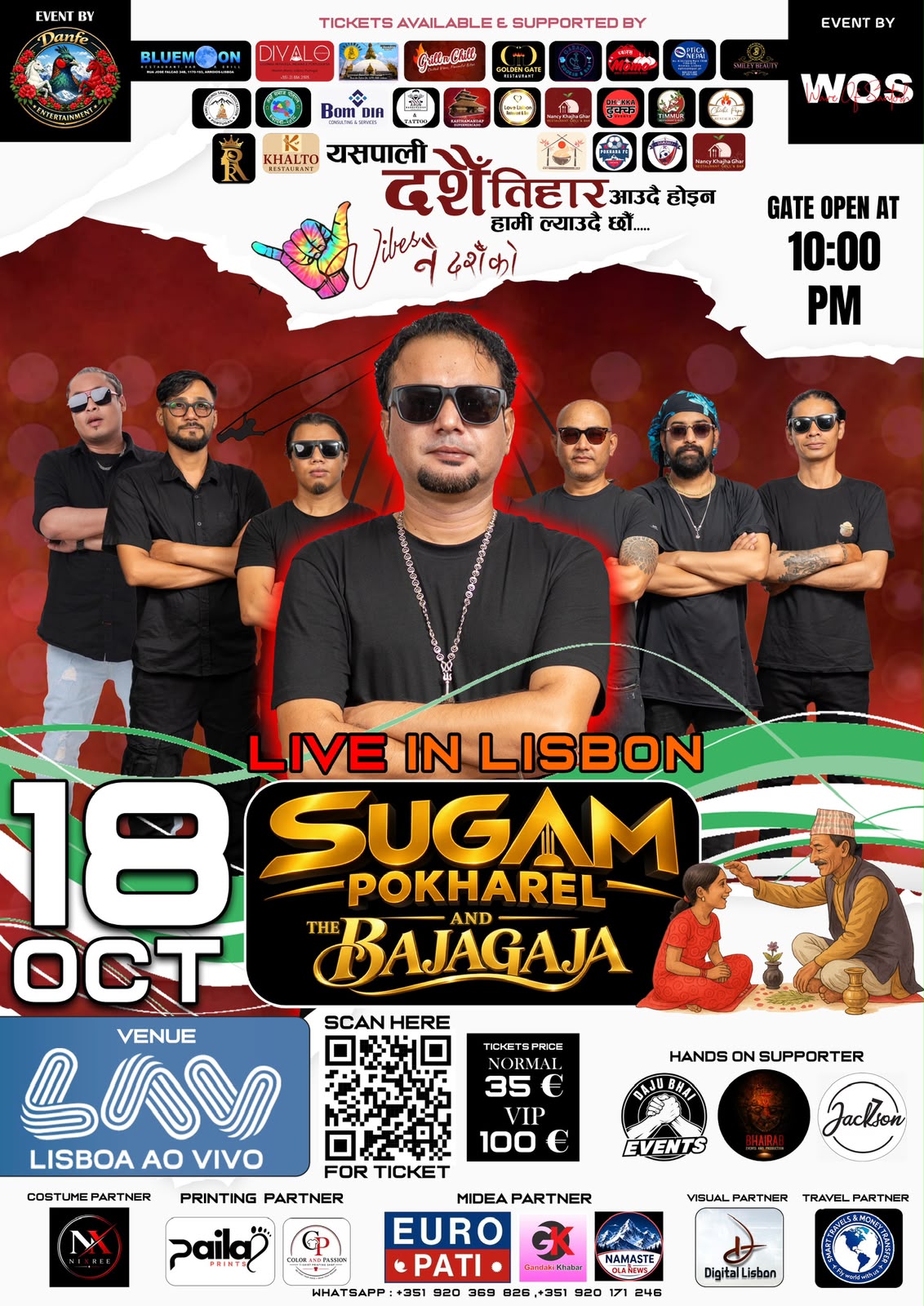 Dasain Show Sugam pokhrel bajagaja and binay Karki Lisbon photo 2