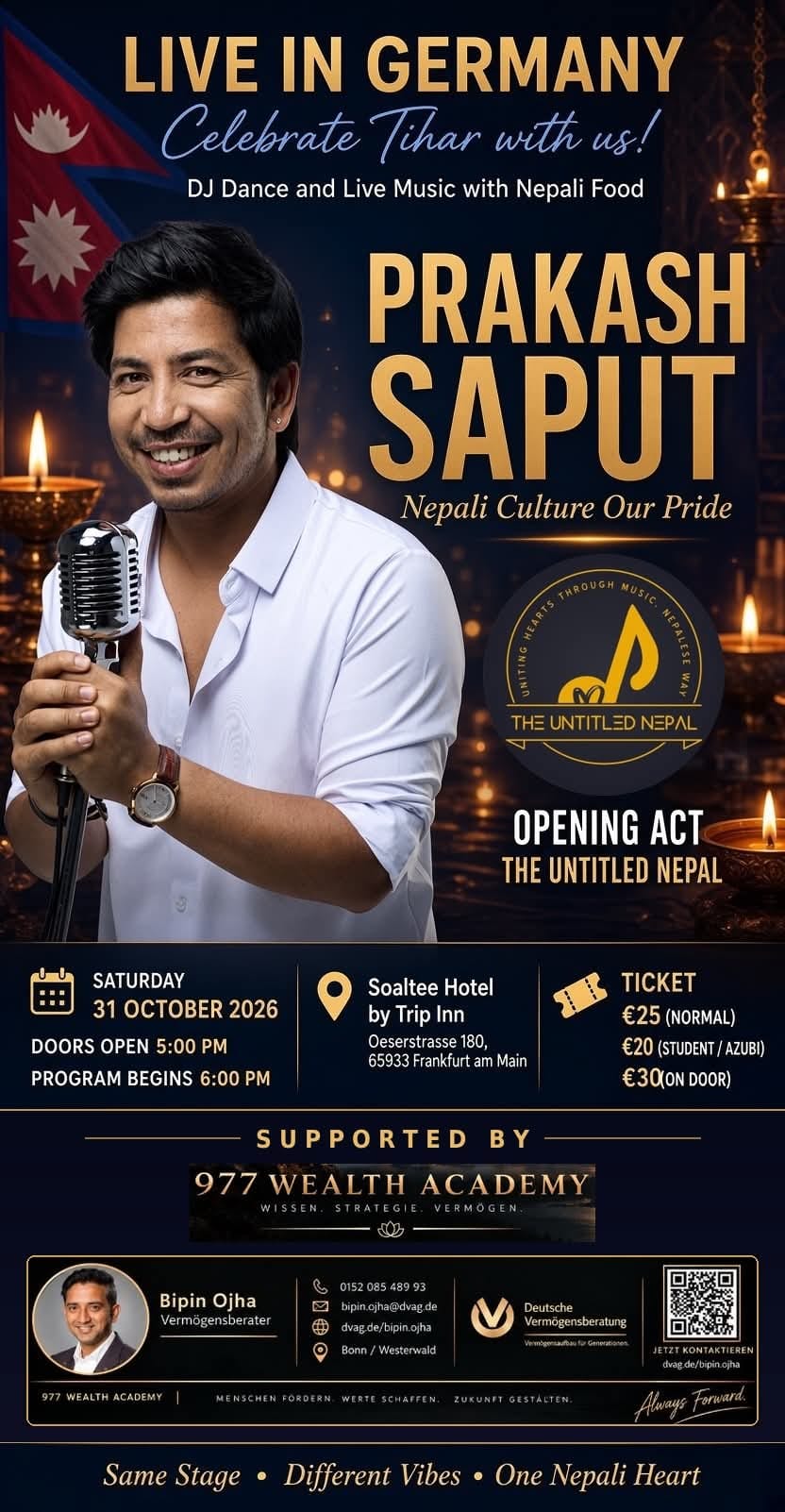 Normal (advance) — Prakash Saput Live in Frankfurt – Tihar Night 2026