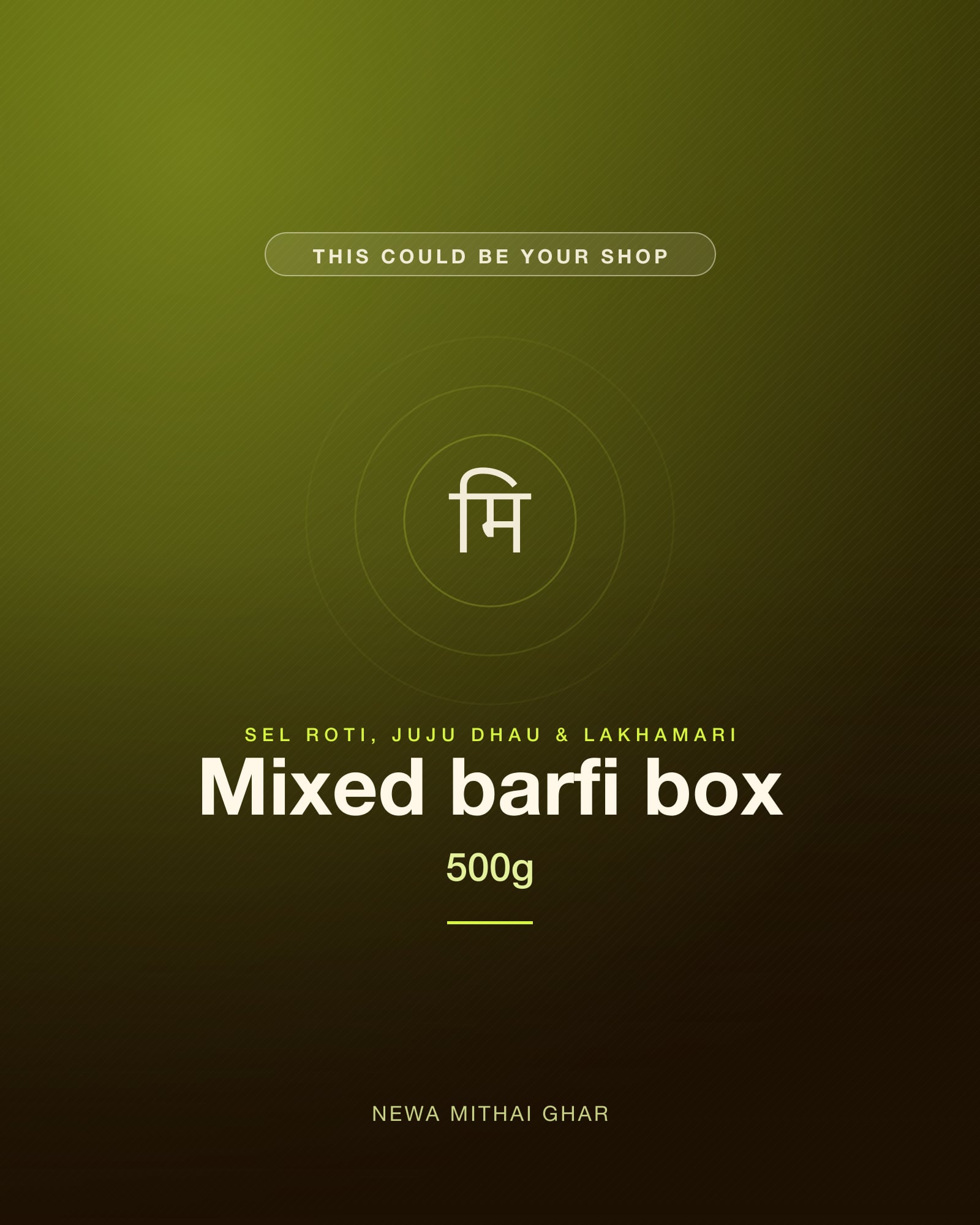 Mixed barfi box · 500g — Newa Mithai Ghar
